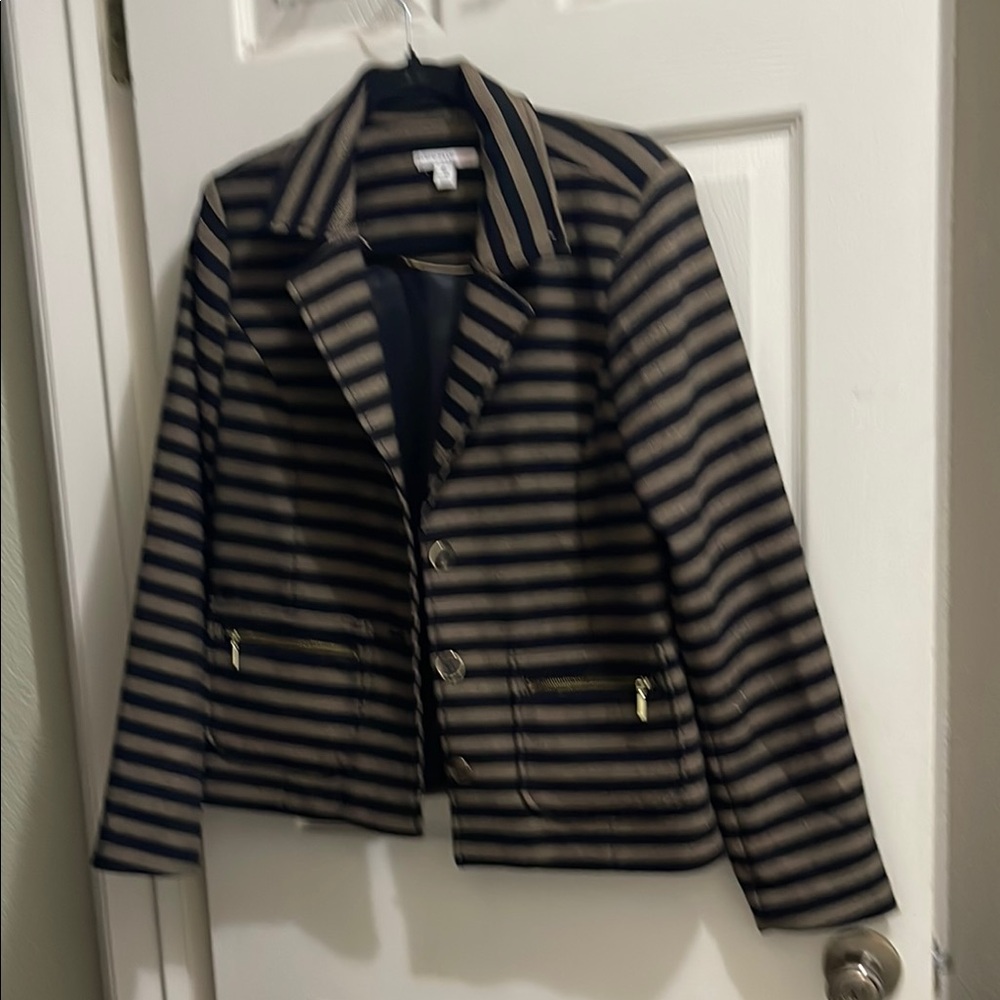 Striped Black and Tan Blazer